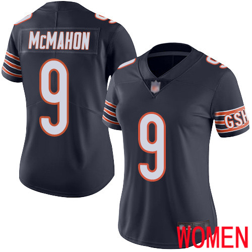 Chicago Bears Limited Navy Blue Women Jim McMahon Home Jersey NFL Football 9 Vapor Untouchable